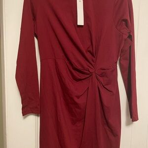 Because Burgundy Dress